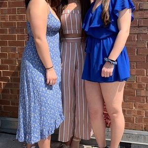 F21 FLORAL WRAP MIDI DRESS